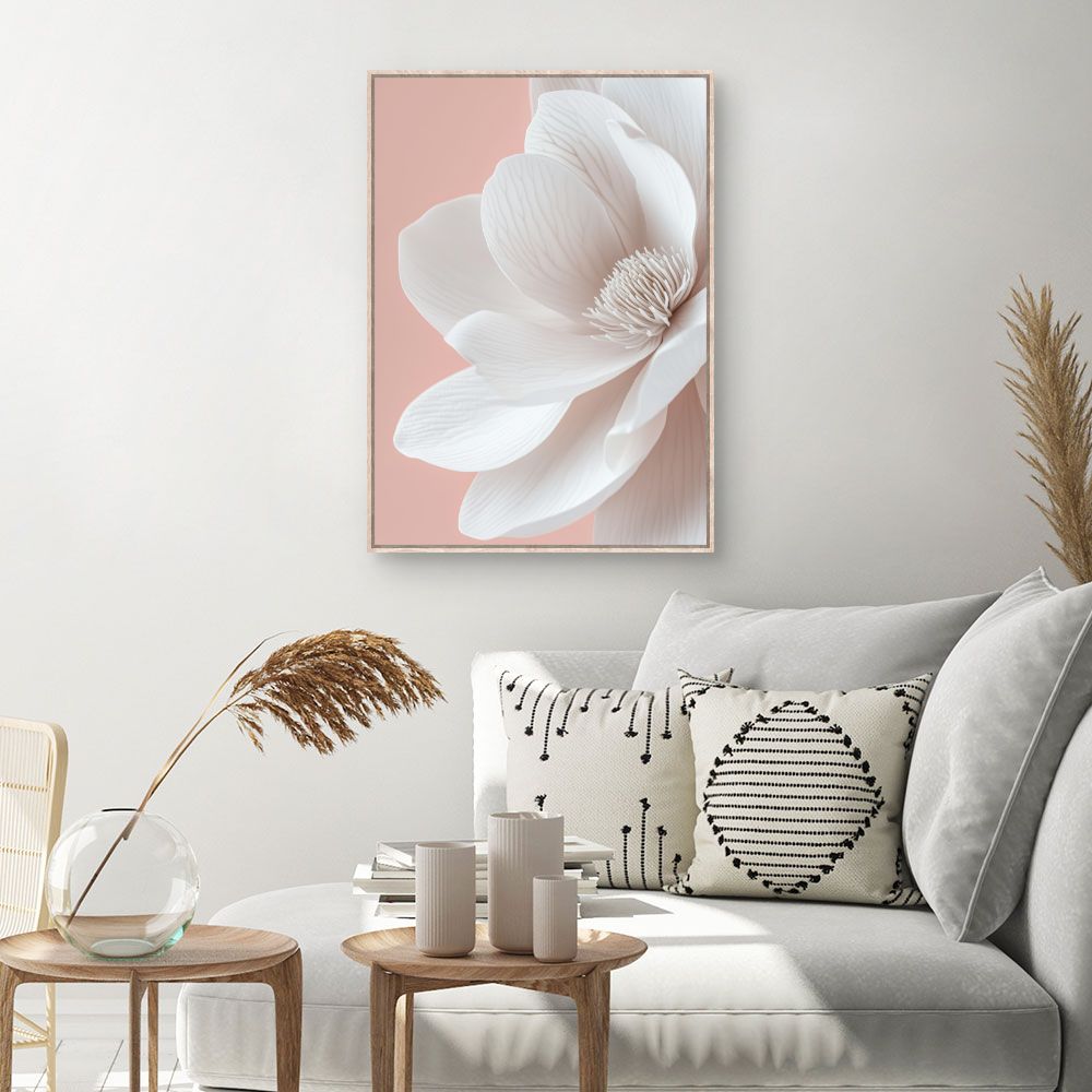 Toile Fleur élégante – toile cadre naturel (slide 1, 60×90)