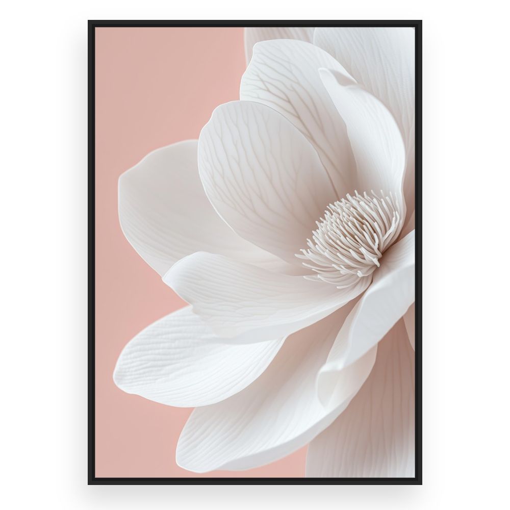Toile Fleur élégante – toile cadre noir (slide 3)