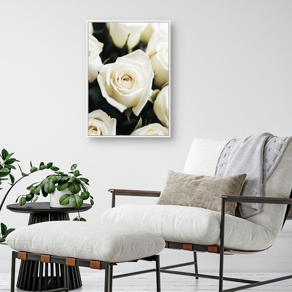 Toile "Roses délicates"