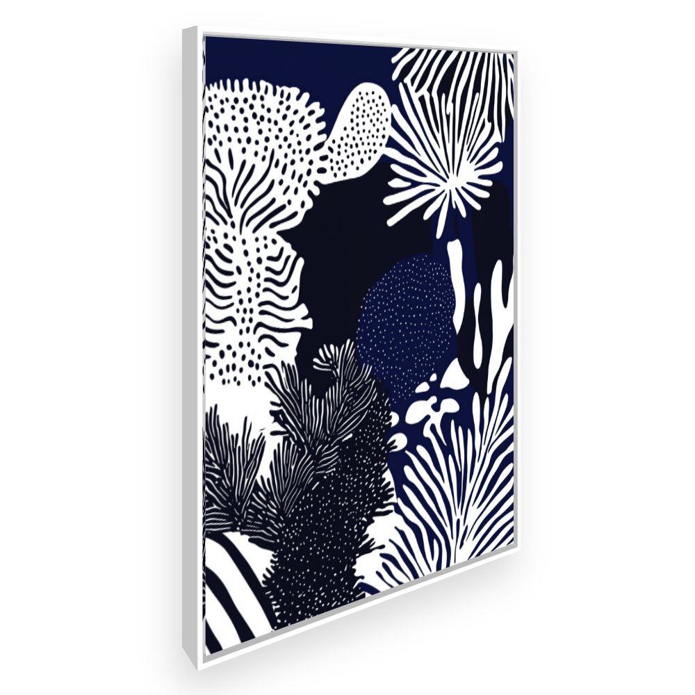 Toile Coraux abstraits – toile cadre blanc (slide 2)