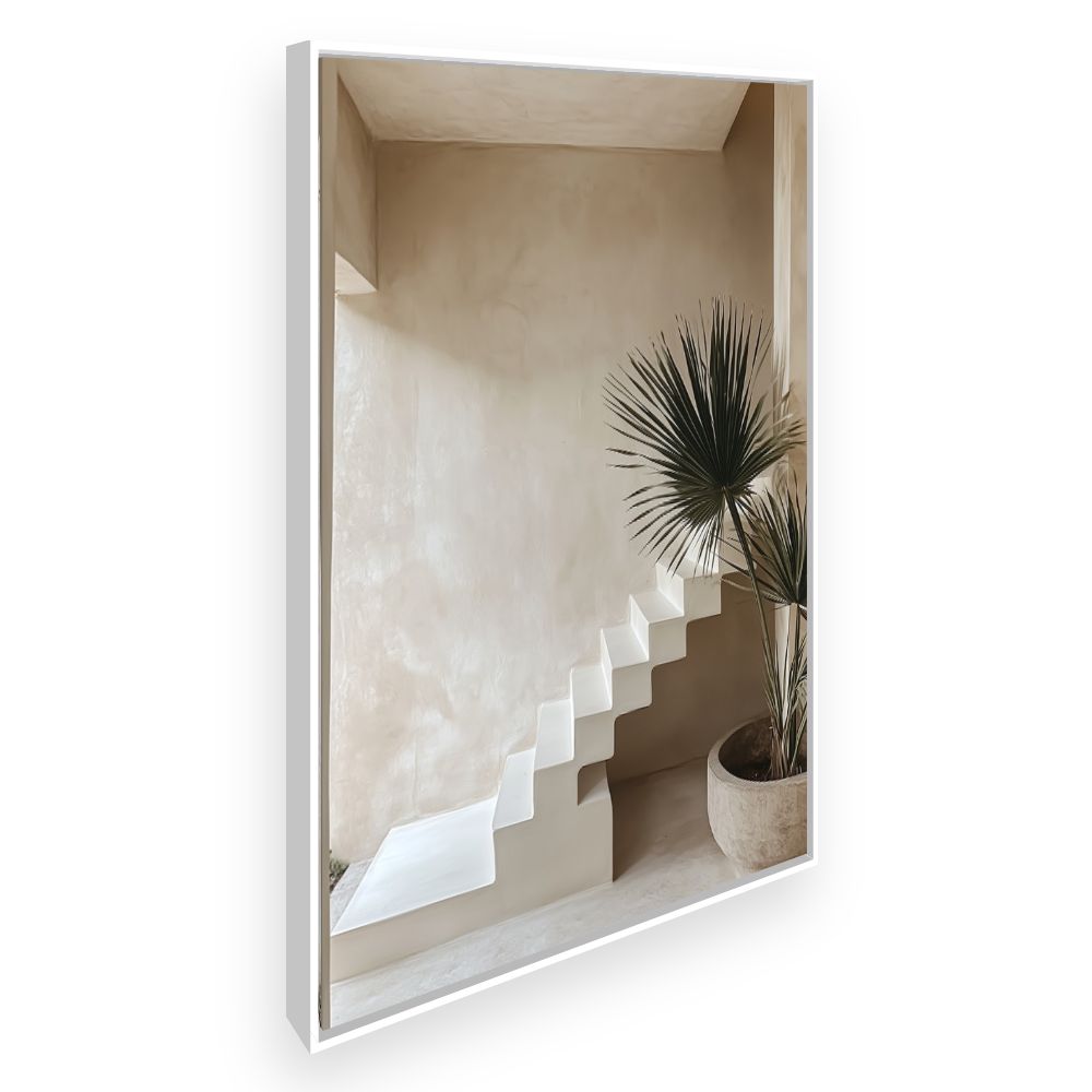 Toile Escalier moderne épuré – toile cadre blanc (slide 2)