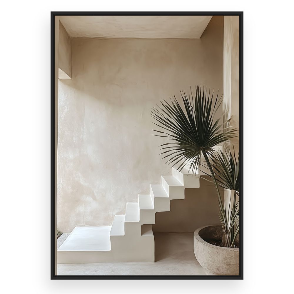 Toile Escalier moderne épuré – toile cadre noir (slide 3)