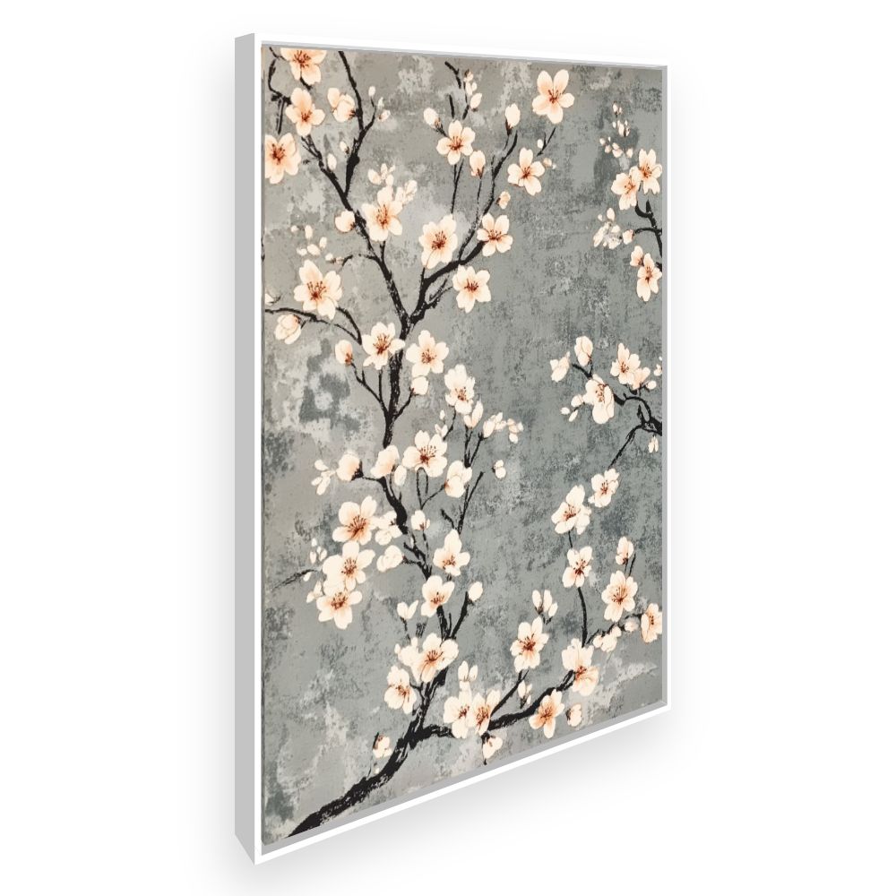 Toile Fleurs délicates – toile cadre blanc (slide 2)