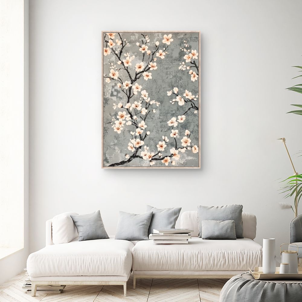 Toile "Fleurs délicates"