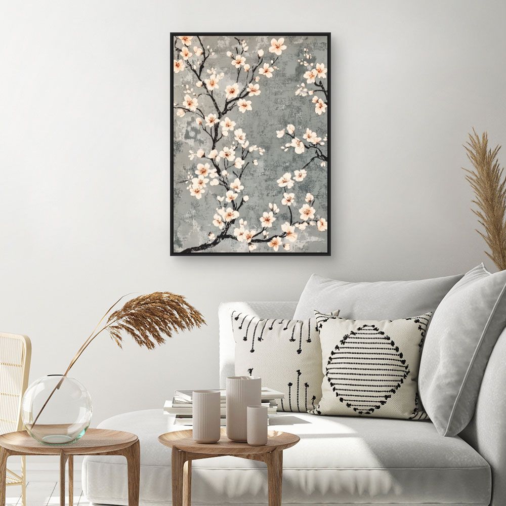 Toile "Fleurs délicates"