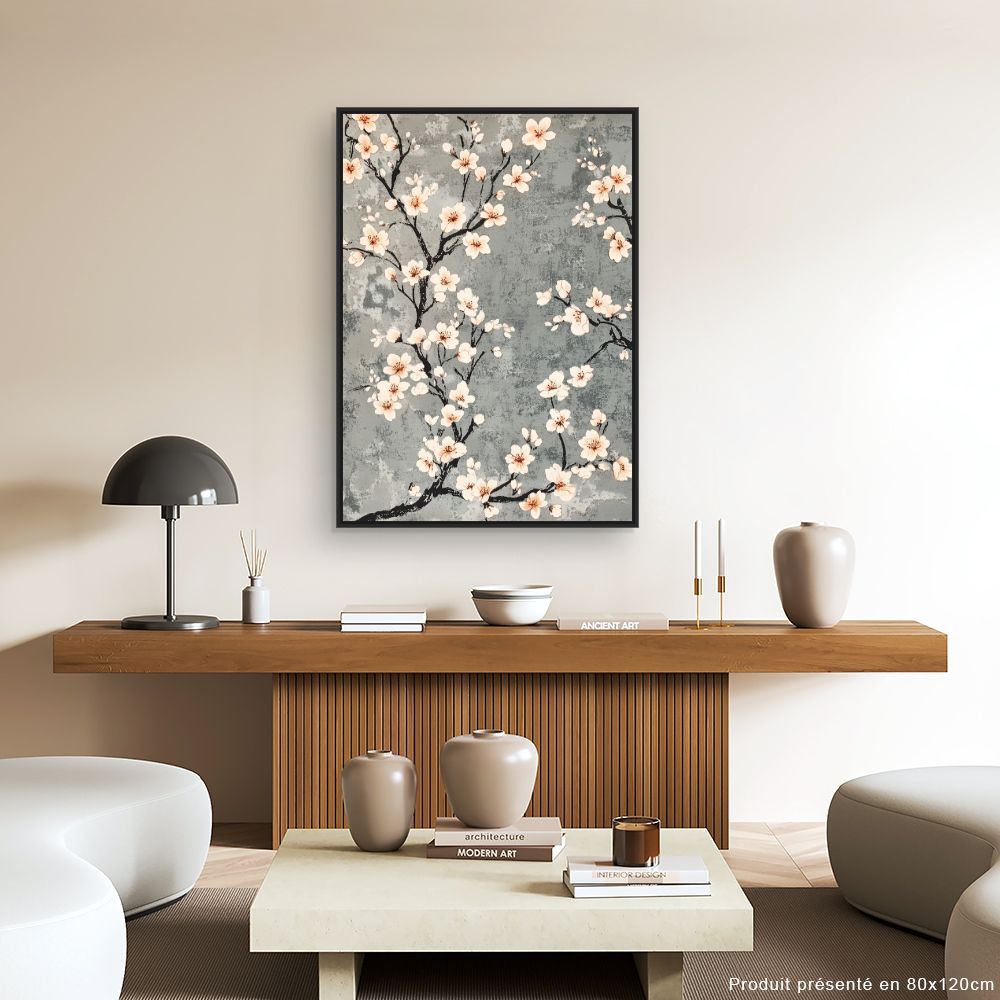 Toile "Fleurs délicates"