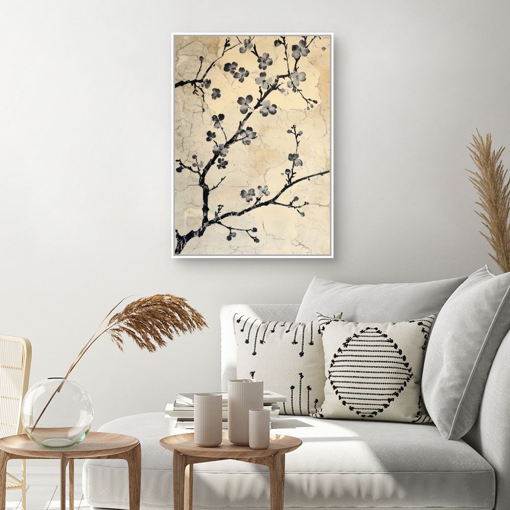 Toile "Fleurs délicates"