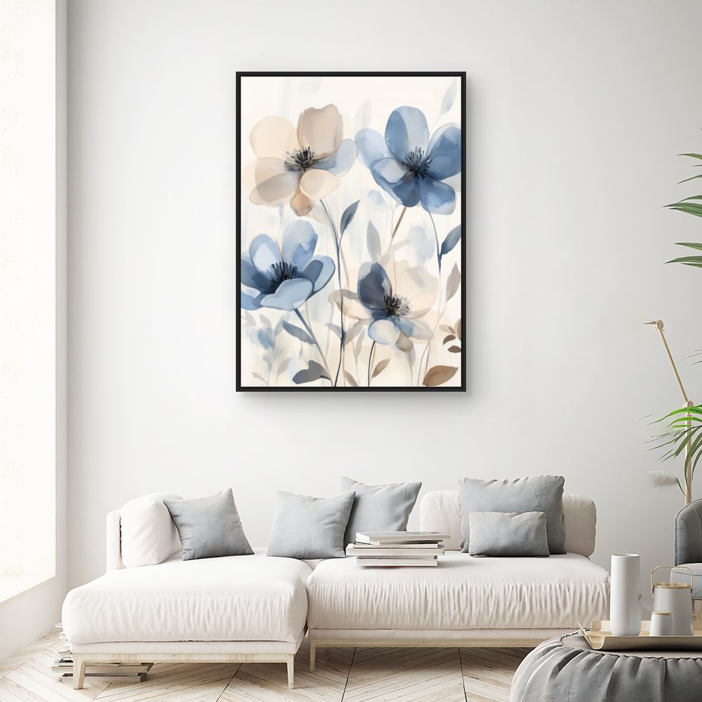 Toile "Fleurs subtiles"