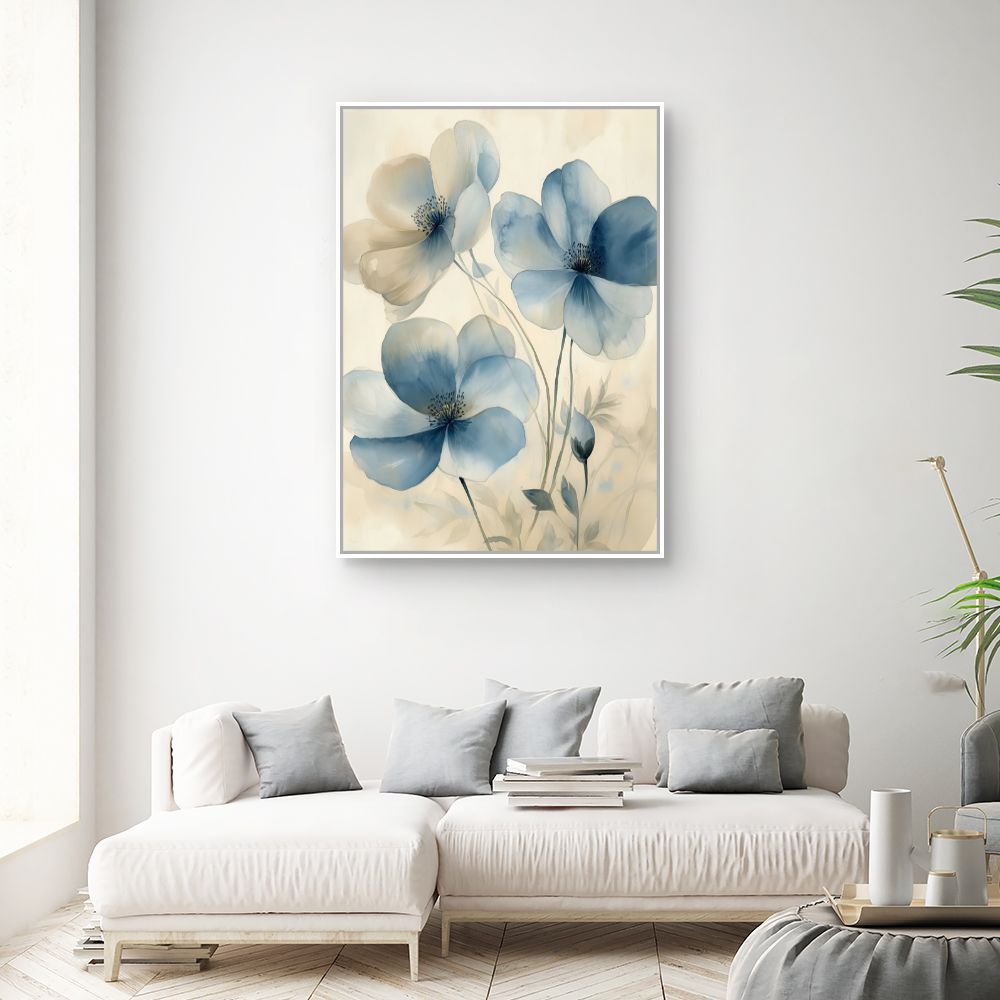 Toile "Fleurs délicates"