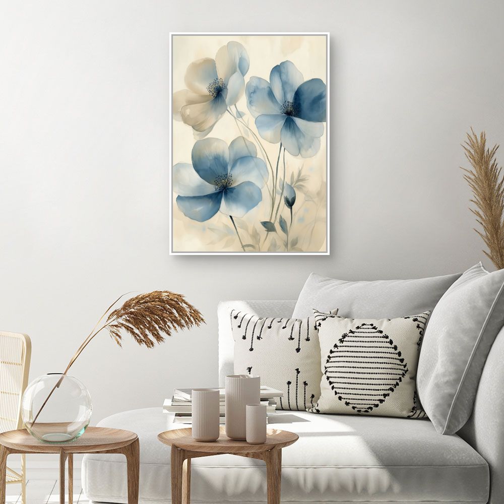 Toile "Fleurs délicates"