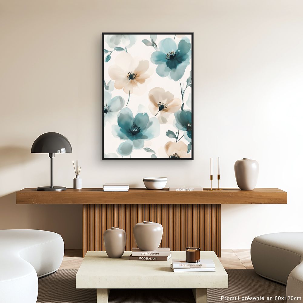 Toile "Fleurs délicates"