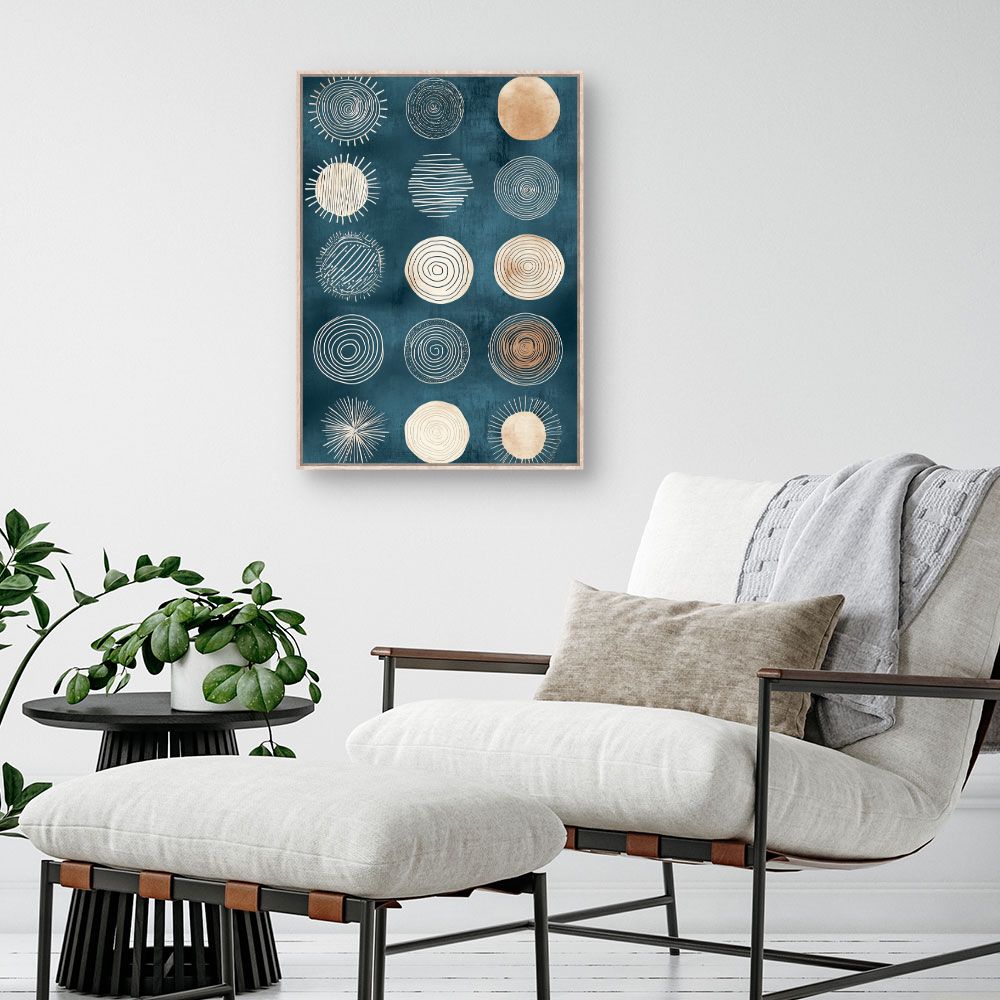 Toile "Cercles abstraits élégants"