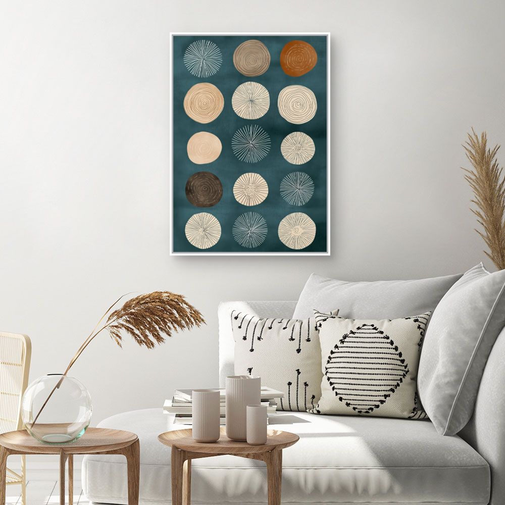 Toile "Cercles organiques"