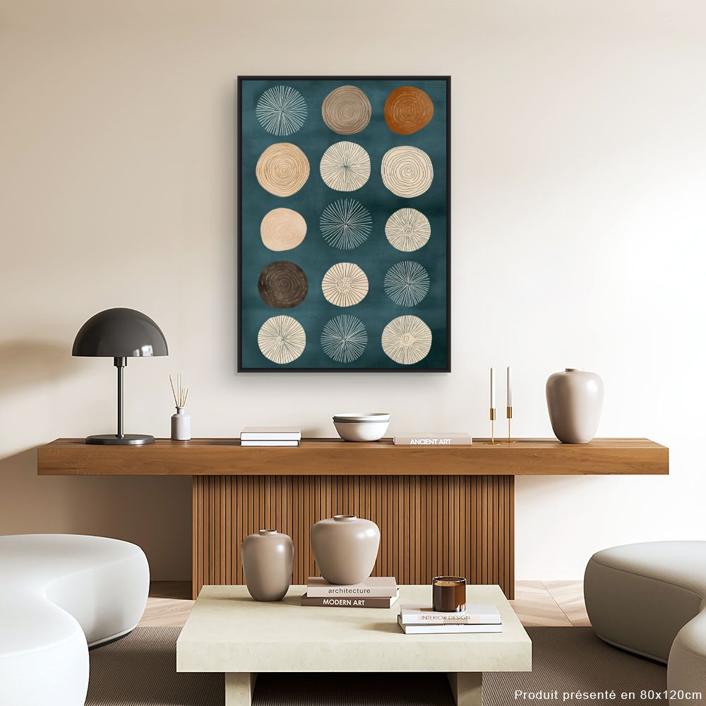 Toile "Cercles organiques"
