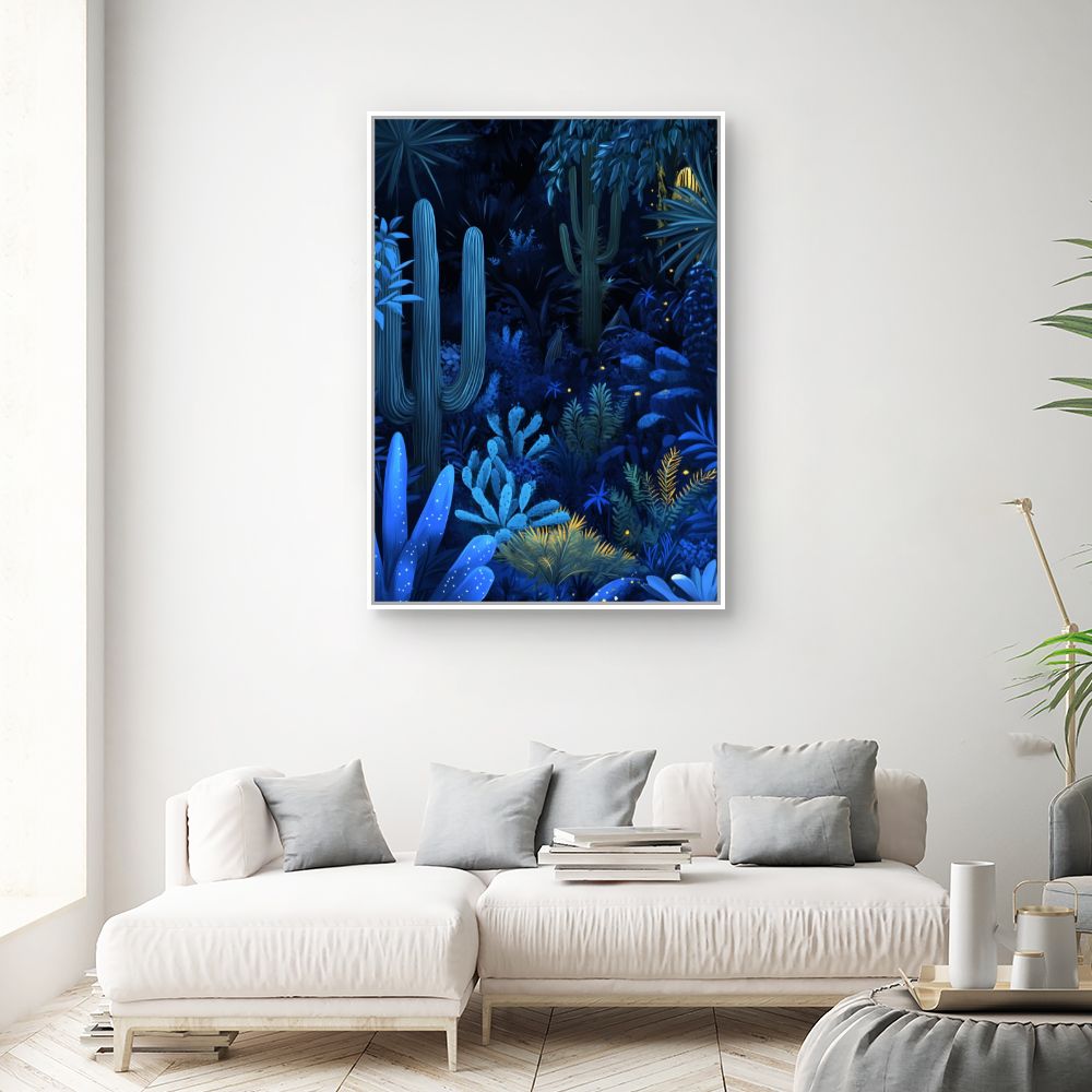 Toile "Jungle nocturne magique"