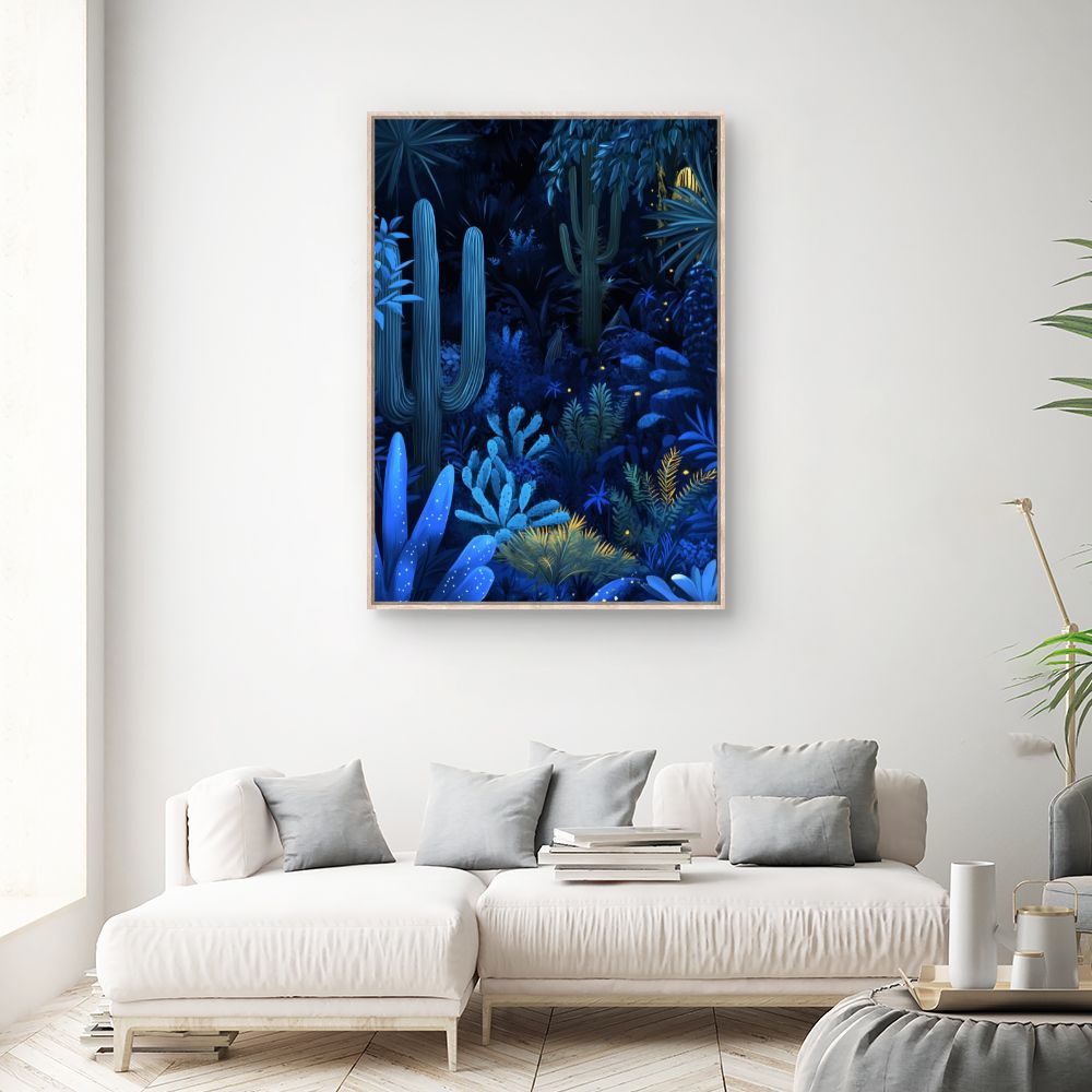 Toile "Jungle nocturne magique"