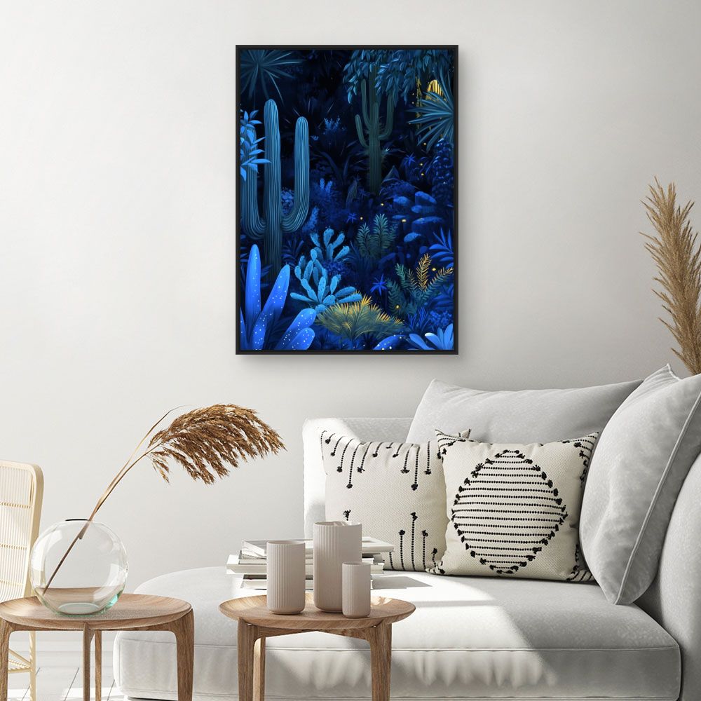 Toile "Jungle nocturne magique"