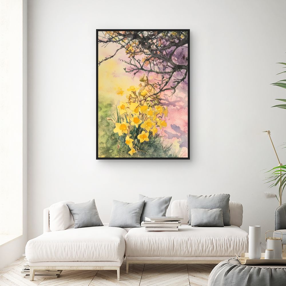 Toile "Fleurs printanières"