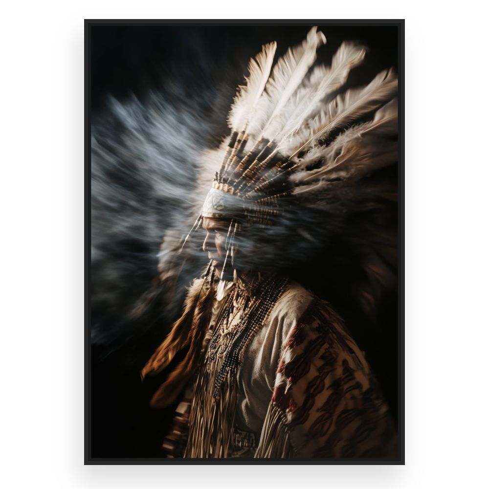 Toile Fascinant mouvement tribal – toile cadre noir (slide 3)