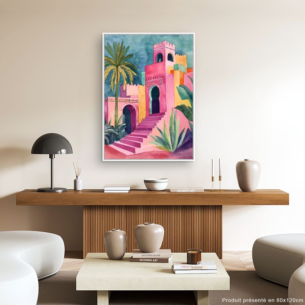 Toile "Palais exotique vibrant"