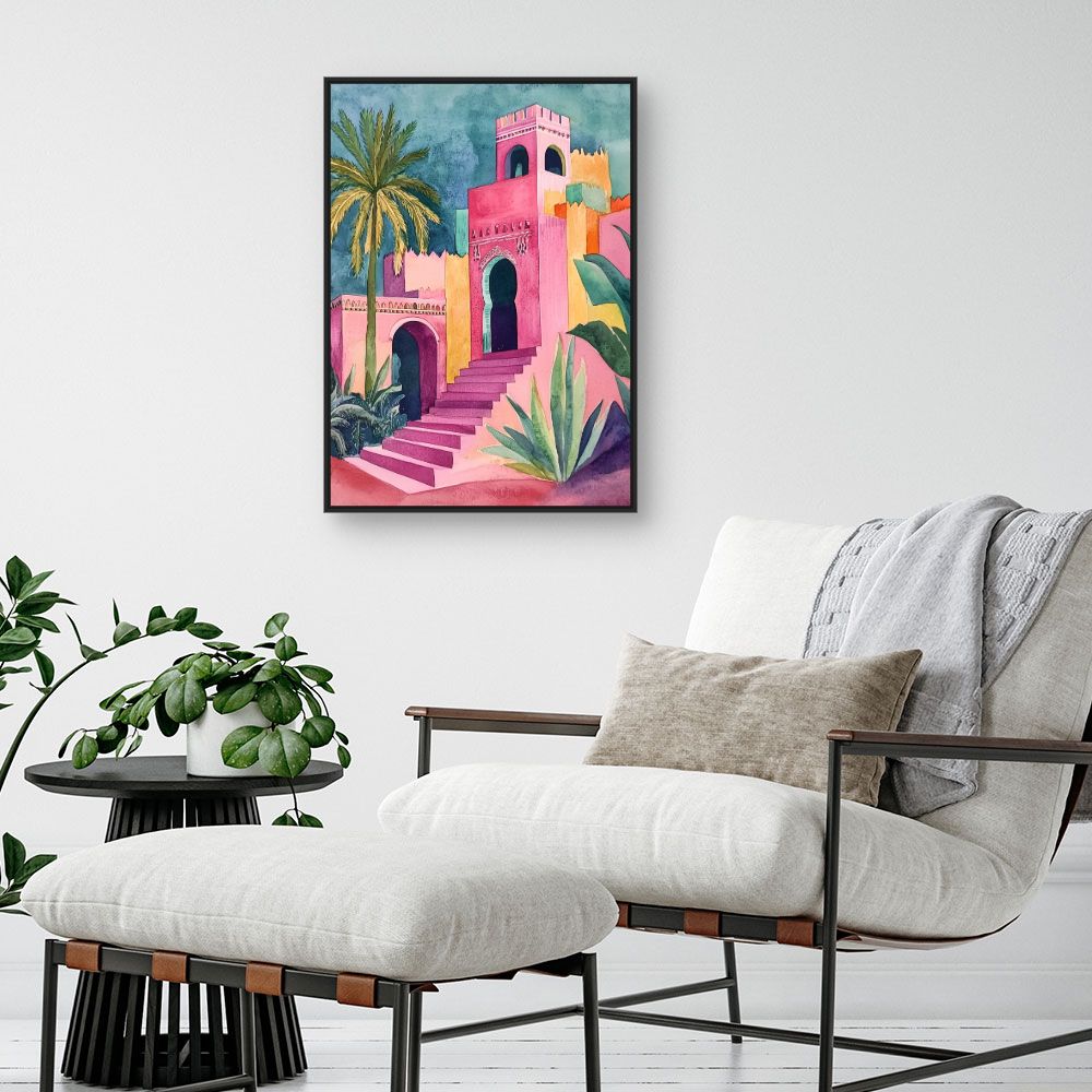 Toile "Palais exotique vibrant"