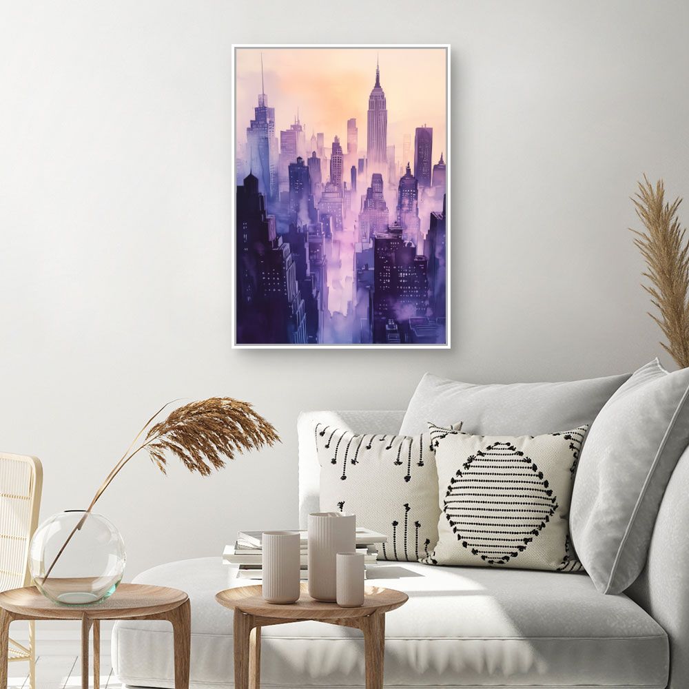 Toile "Crépuscule urbain"