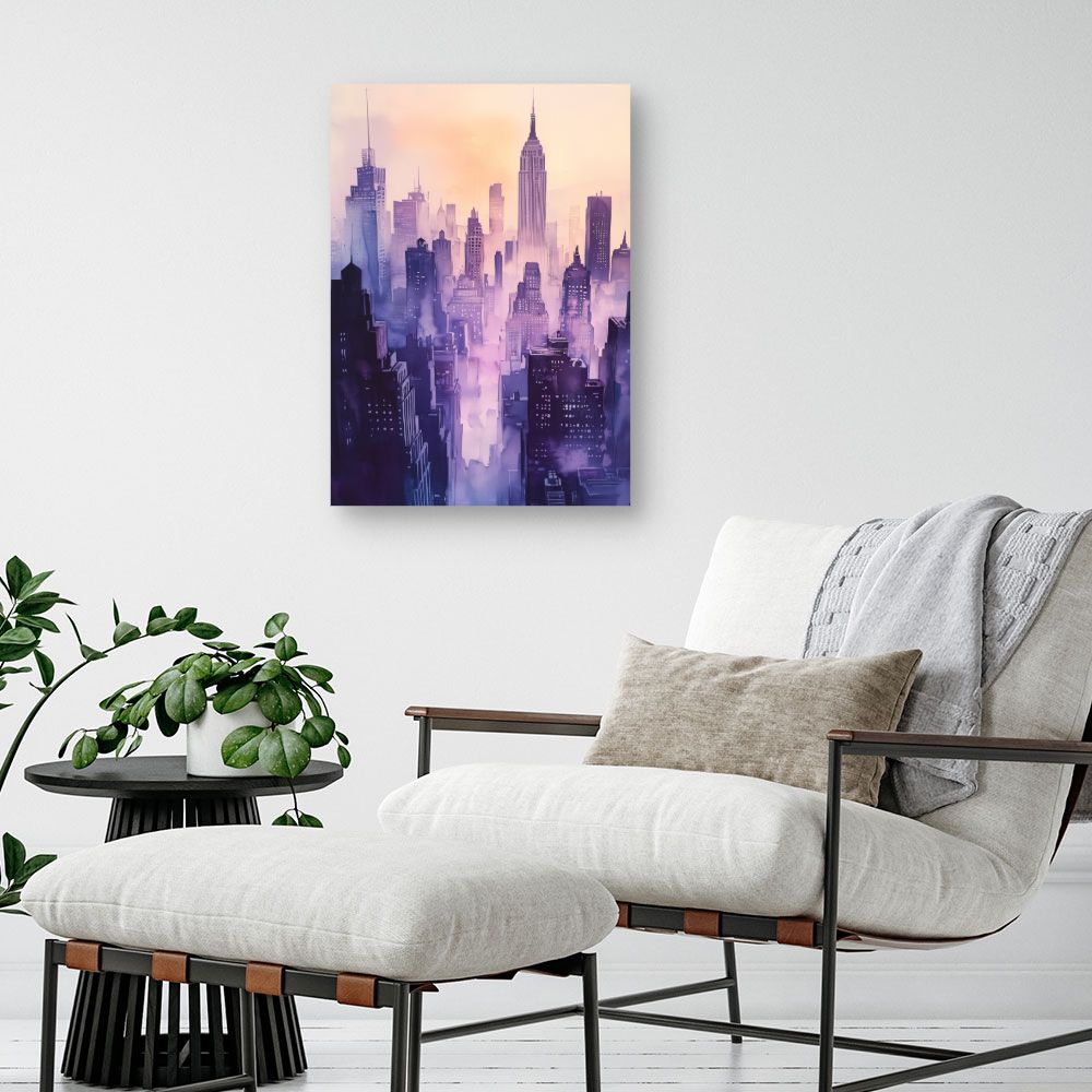 Toile "Crépuscule urbain"