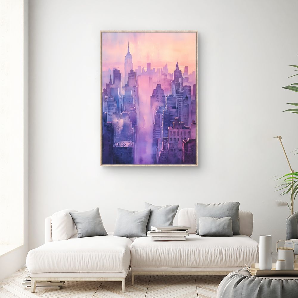 Toile "Crépuscule urbain"