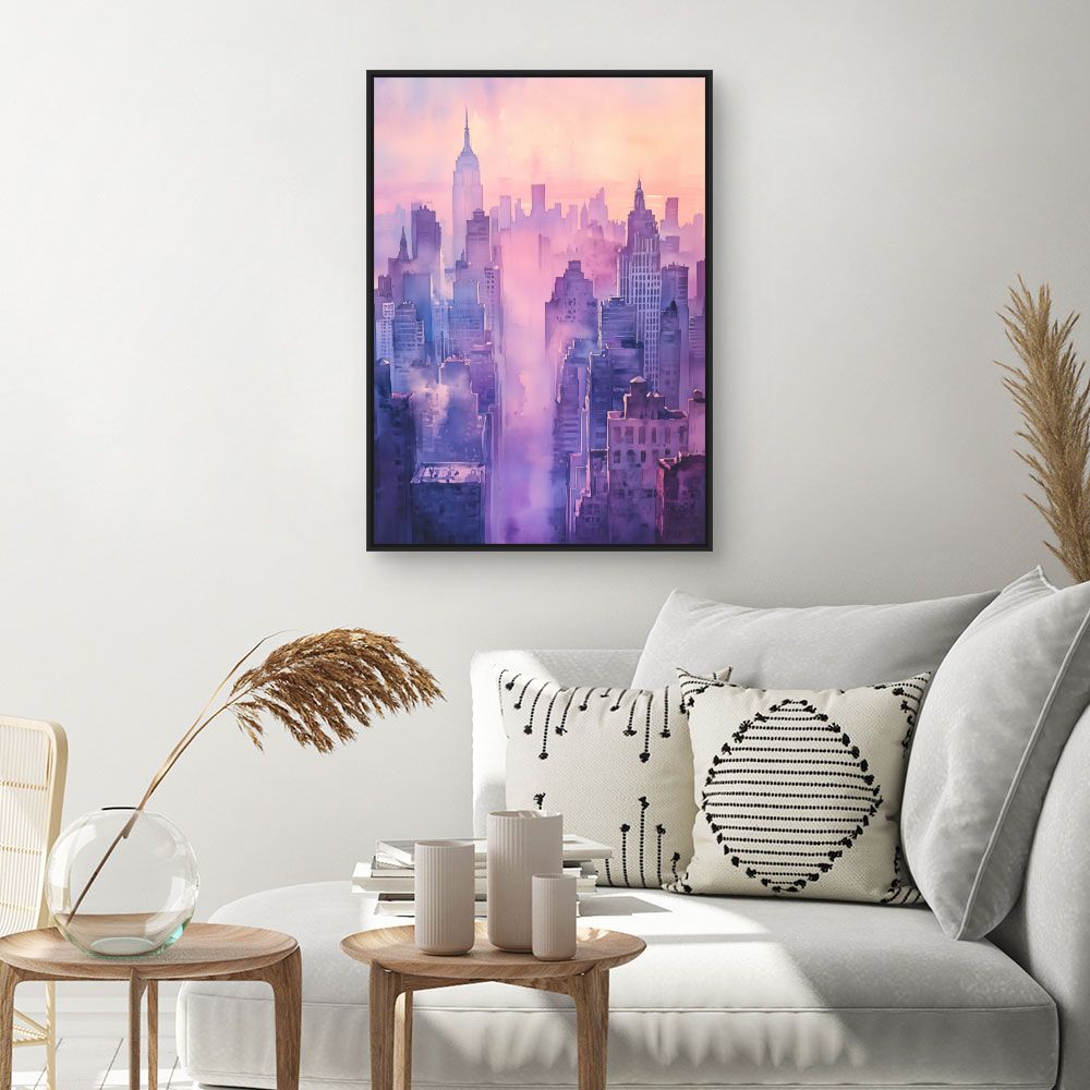 Toile "Crépuscule urbain"
