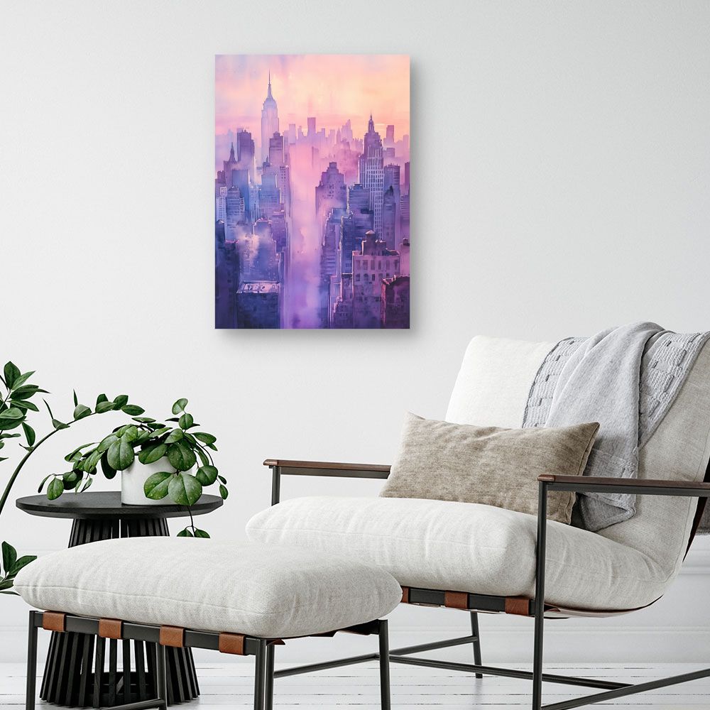 Toile "Crépuscule urbain"