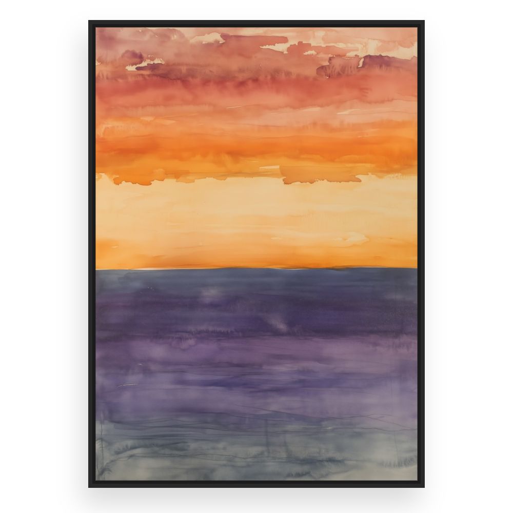 Toile Coucher de soleil – toile cadre noir (slide 3)