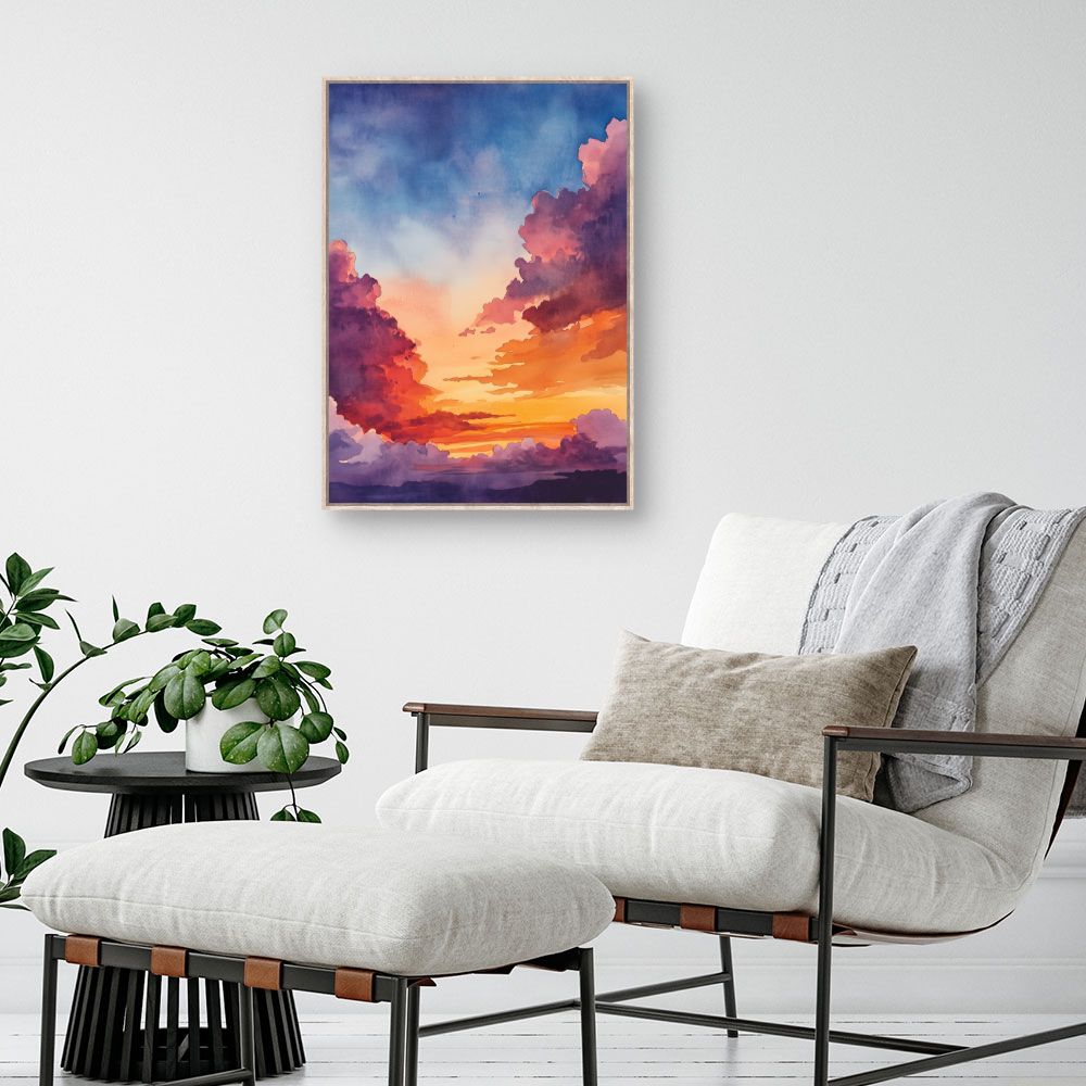 Toile "Coucher de soleil vibrant"