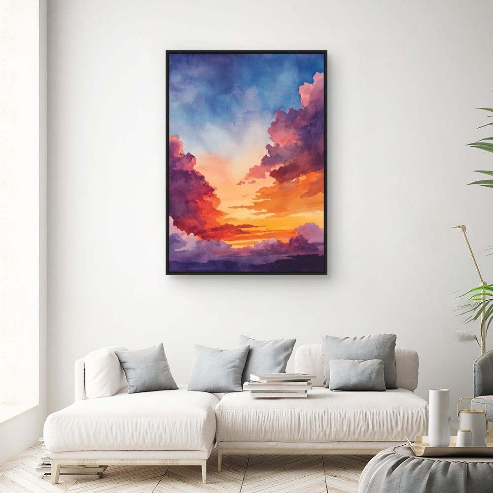 Toile "Coucher de soleil vibrant"