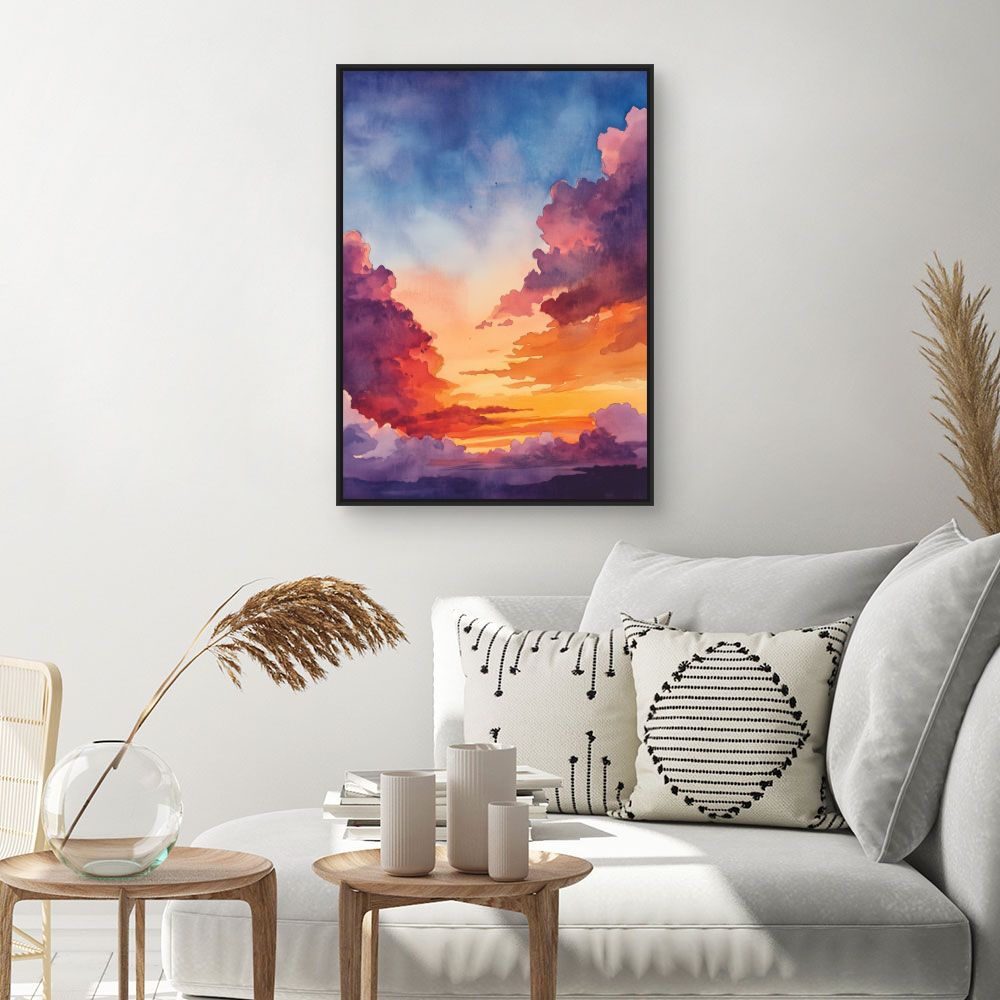 Toile "Coucher de soleil vibrant"