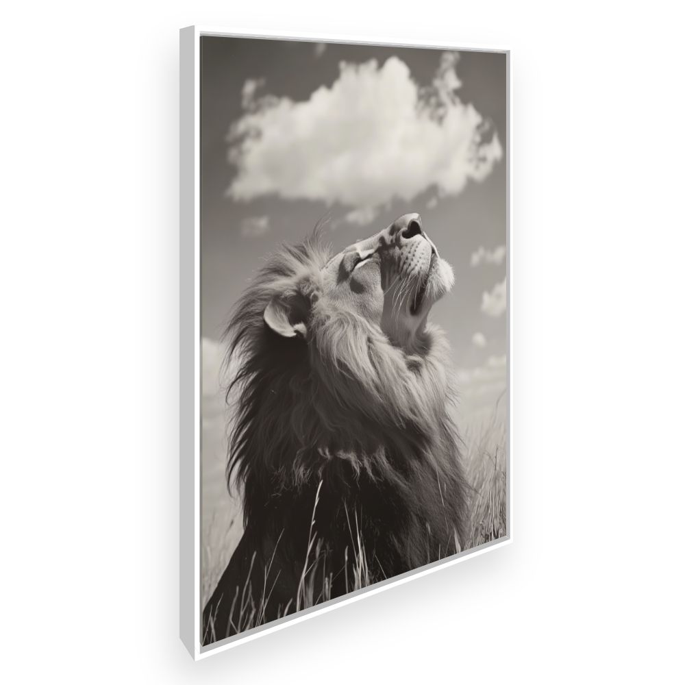 Toile Lion majestueux – toile cadre blanc (slide 2)