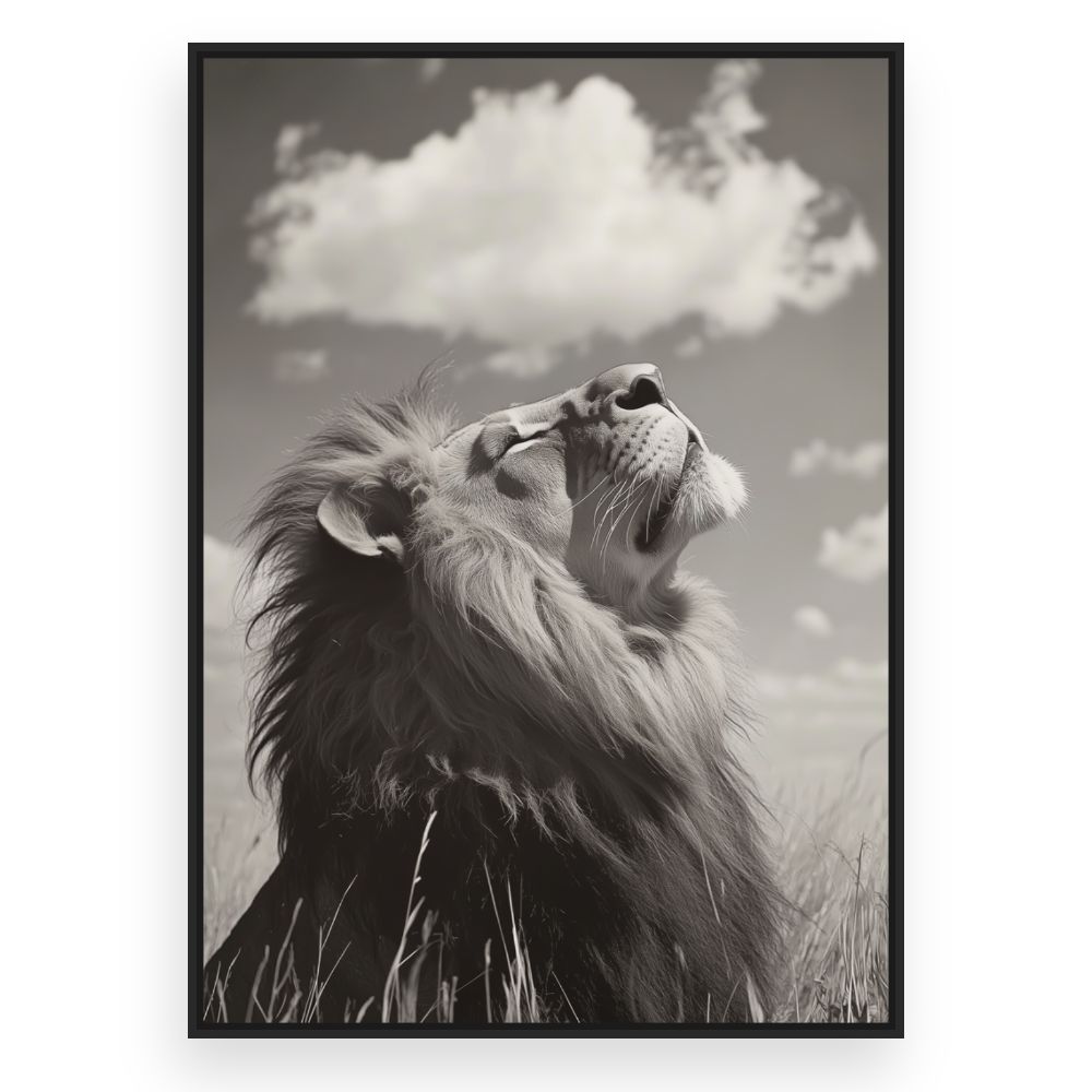 Toile Lion majestueux – toile cadre noir (slide 3)