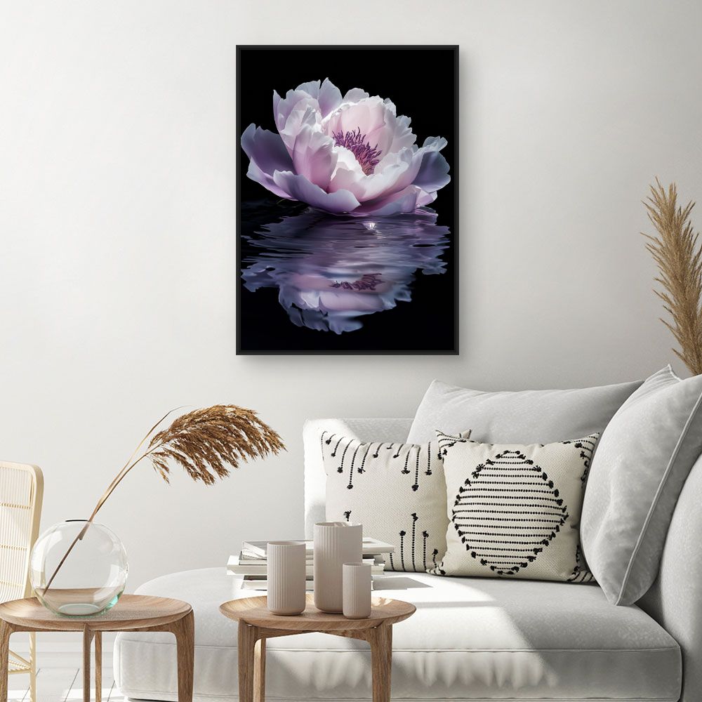 Toile "Élégante fleur aquatique"