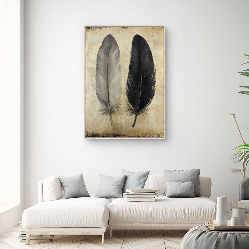 Toile "Plumes élégantes"