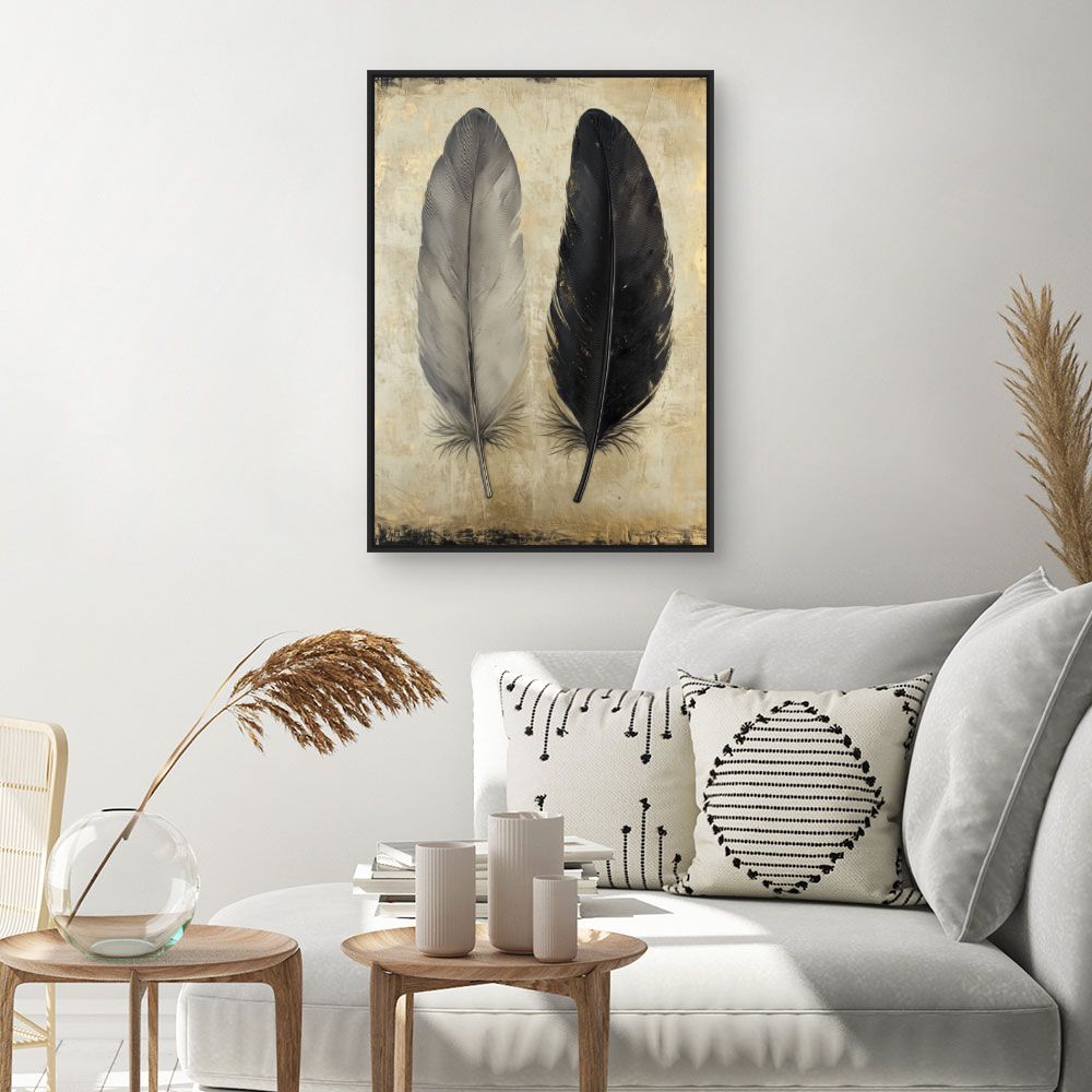 Toile "Plumes élégantes"