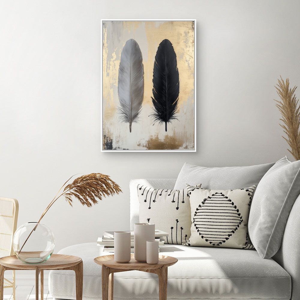 Toile "Plumes élégantes"