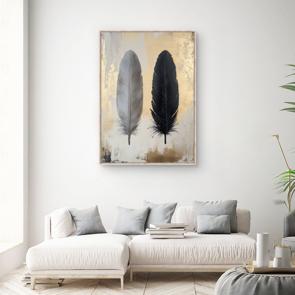 Toile "Plumes élégantes"