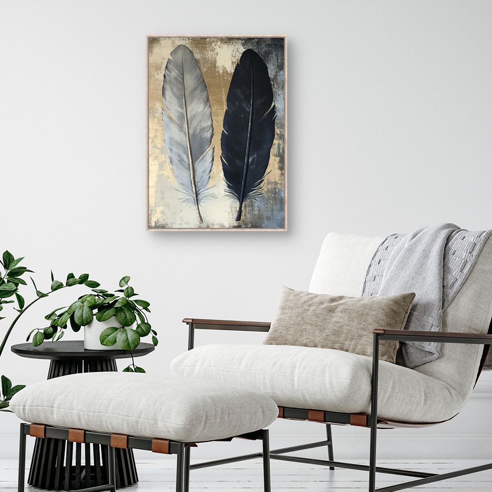 Toile "Plumes élégantes"