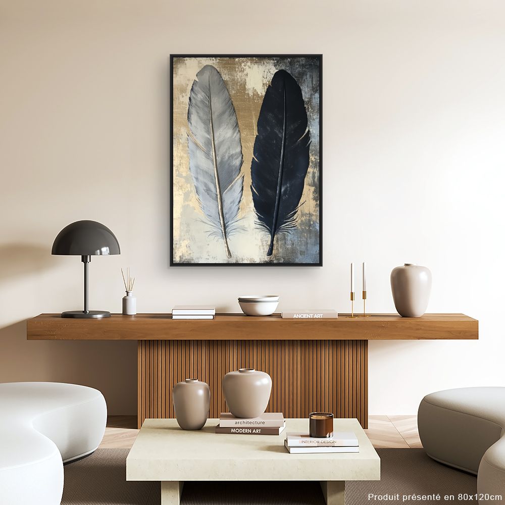 Toile "Plumes élégantes"