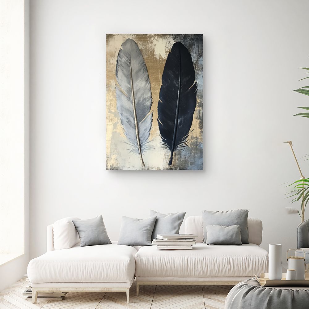 Toile "Plumes élégantes"