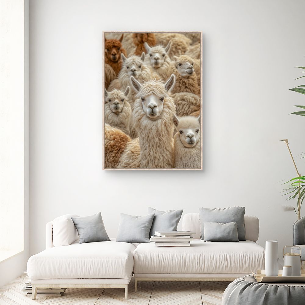 Toile "Lamas adorables"