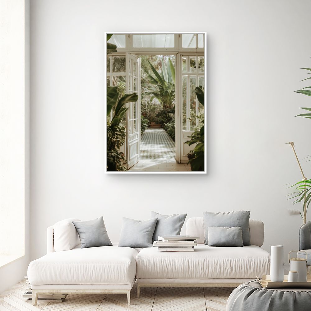 Toile "Jardin exotique luxuriant"