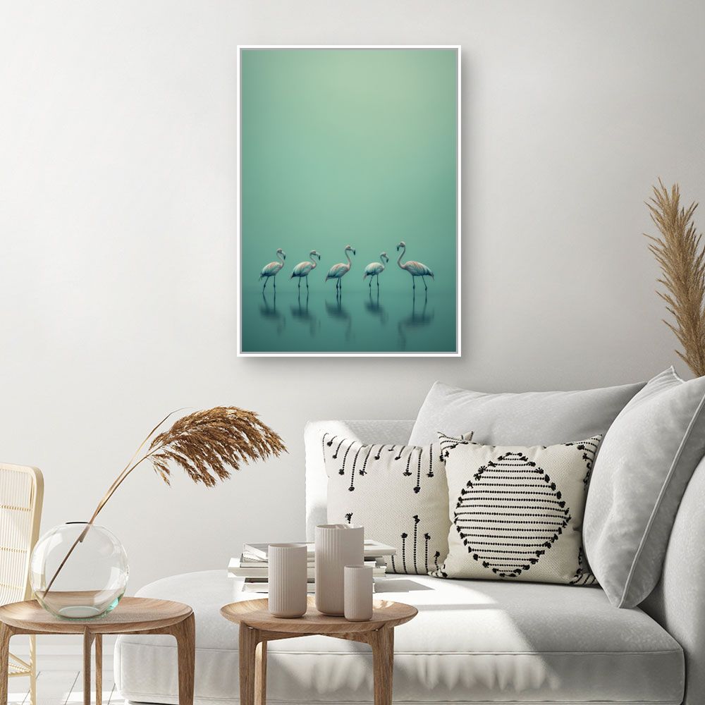 Toile "Flamants élégants"