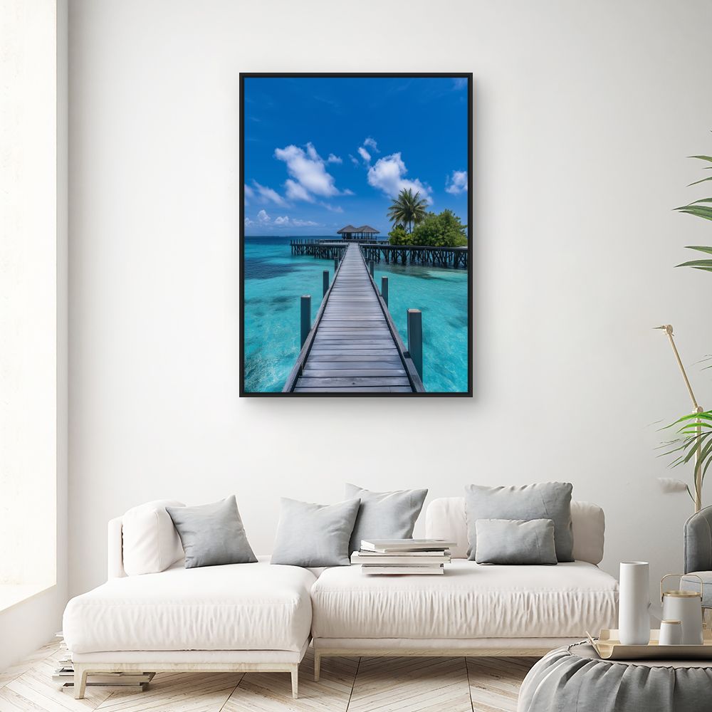 Toile "Ponton paradisiaque"