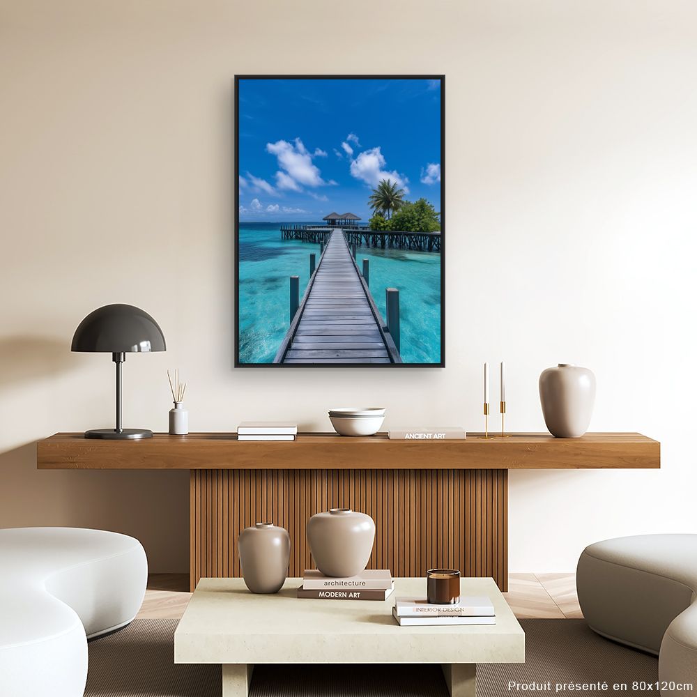 Toile "Ponton paradisiaque"