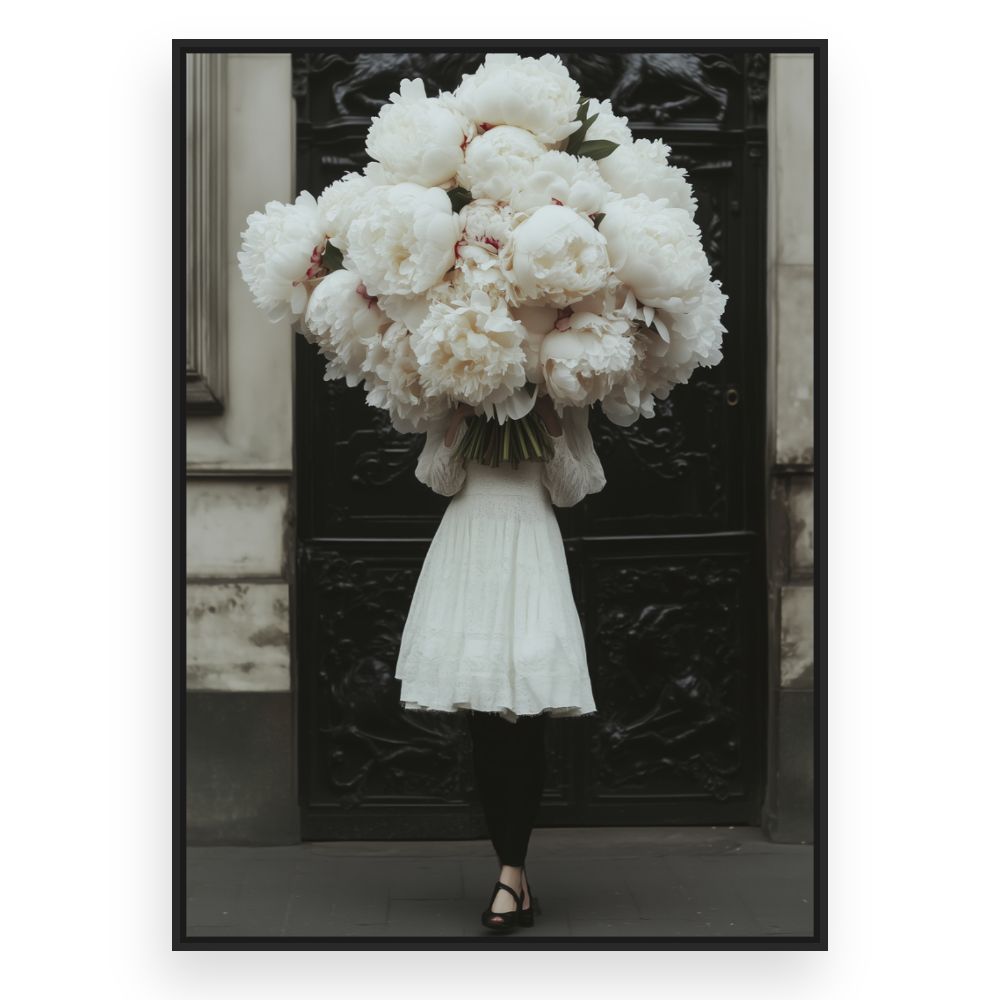 Toile Bouquet majestueux – toile cadre noir (slide 3)